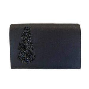Stewart Weitzman - Black Satin evening bag - Caviar collection